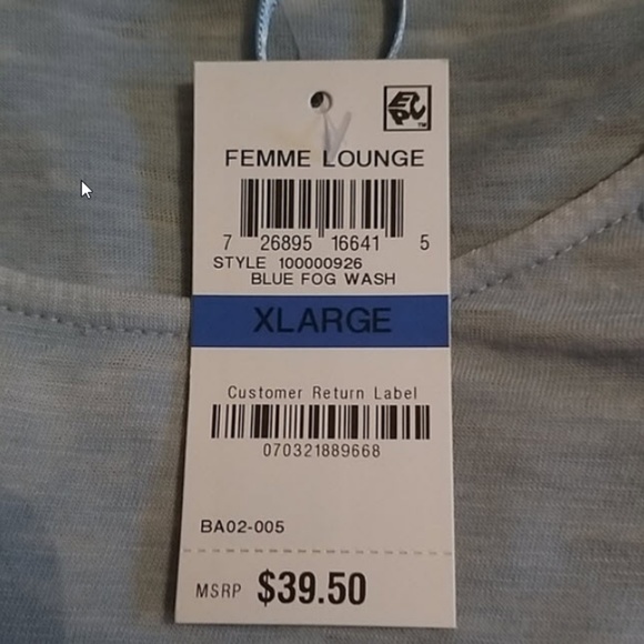 Style & Company Fog Wash Ruffle Tops, size XL NWT - Picture 2 of 2